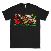 Black Peace love Phlebotomy Christmas Classic Tee - NancyCooperArtShop