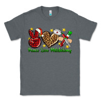 Charcoal Heather Peace love Phlebotomy Christmas Classic Tee - NancyCooperArtShop
