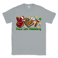 Heather Grey Peace love Phlebotomy Christmas Classic Tee - NancyCooperArtShop