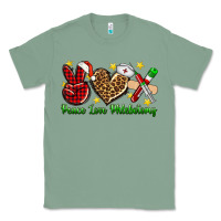 Sage Peace love Phlebotomy Christmas Classic Tee - NancyCooperArtShop