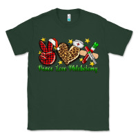 Sports Green Peace love Phlebotomy Christmas Classic Tee - NancyCooperArtShop