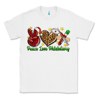 White Peace love Phlebotomy Christmas Classic Tee - NancyCooperArtShop