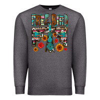 Charcoal Heather western free bird Premium Sweatshirt - OliviaCreatesArt