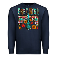 Navy western free bird Premium Sweatshirt - OliviaCreatesArt