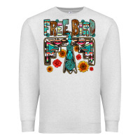 Oatmeal Heather western free bird Premium Sweatshirt - OliviaCreatesArt