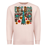 Pale Pink western free bird Premium Sweatshirt - OliviaCreatesArt