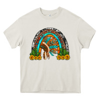 Indian Headdress Cactus And Sunflowers Rainbow Heavy Core Tee | Teevron