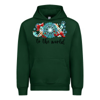 Forest Green Joy to the World Urban Hoodie - CowhideDigitalArt