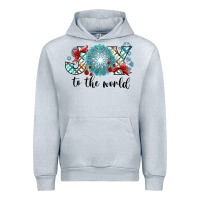 Heather Grey Joy to the World Urban Hoodie - CowhideDigitalArt