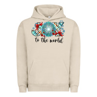 Pigment French Oak Joy to the World Urban Hoodie - CowhideDigitalArt