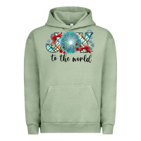 Pigment Oil Green Joy to the World Urban Hoodie - CowhideDigitalArt