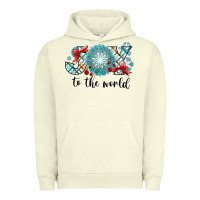 Pigment Pistachio Joy to the World Urban Hoodie - CowhideDigitalArt