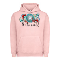 Pigment Salmon Joy to the World Urban Hoodie - CowhideDigitalArt