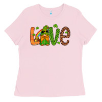 Bubblegum Pink love gnome Ladies Tee - Artiststas