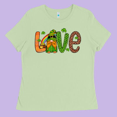 Love Gnome Ladies Tee Designed By Artiststas