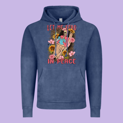Let Me Read In Peace Vintage Hoodie Designed By Maliassmallbusiness