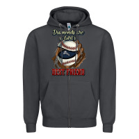 Smoke Diamonds are a girl's best friend Baseball Zipper Hoodie - HowdyJamesFarm