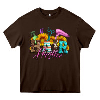 Chocolate Brown hair hustler hairstylist Heavy Core Tee - Artiststas