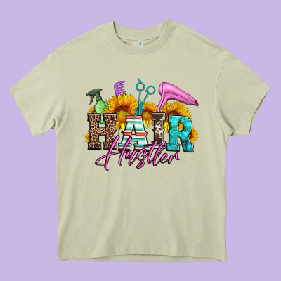 Hair Hustler Hairstylist Heavy Core Tee Designed By Artiststas