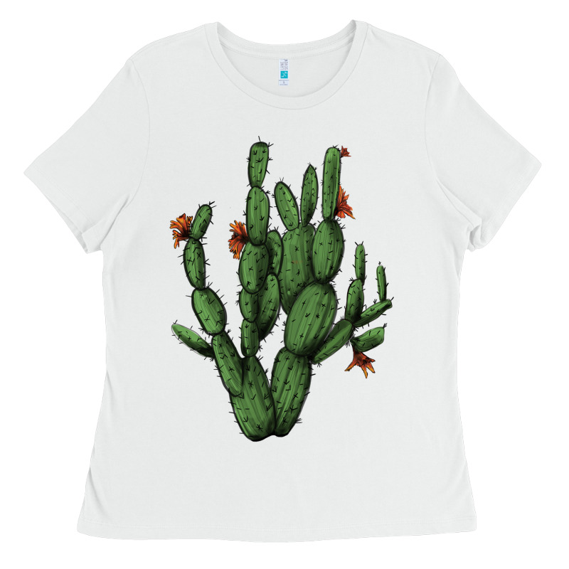 Cactus With Flowers Ladies Tee by AdoDesignShop | Teevron