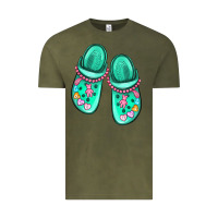 Vintage Olive nurse crocs Vintage Tee - MaliasSmallBusiness