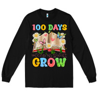 Black 100 days watching my students grow Long Sleeve Tee - Artiststas