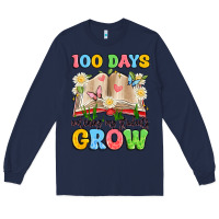 Navy 100 days watching my students grow Long Sleeve Tee - Artiststas