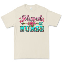Bone western blessed nurse pink floral arrow Premium Tee - BarkalooDesign