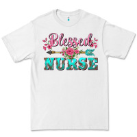 White western blessed nurse pink floral arrow Premium Tee - BarkalooDesign