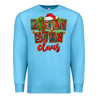 Ocean Blue christmas jelly bean claus Premium Sweatshirt - FaDigitalArtStudio