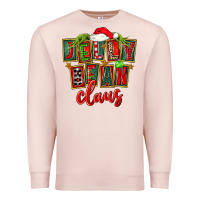 Pale Pink christmas jelly bean claus Premium Sweatshirt - FaDigitalArtStudio