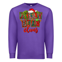 Purple christmas jelly bean claus Premium Sweatshirt - FaDigitalArtStudio