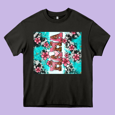 Floral Mama Heavy Core Tee Designed By Adodesignshop