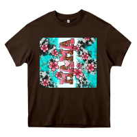 Chocolate Brown floral mama Heavy Core Tee - AdoDesignShop