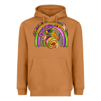 Meerkat mardi gras rainbow Heavyweight Hoodie - OliviaCreatesArt