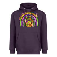 Plum mardi gras rainbow Heavyweight Hoodie - OliviaCreatesArt