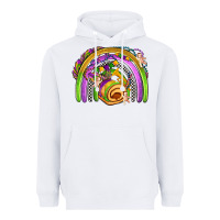White mardi gras rainbow Heavyweight Hoodie - OliviaCreatesArt
