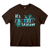 Chocolate Brown it's freezin' season Heavy Core Tee - AdoDesignShop