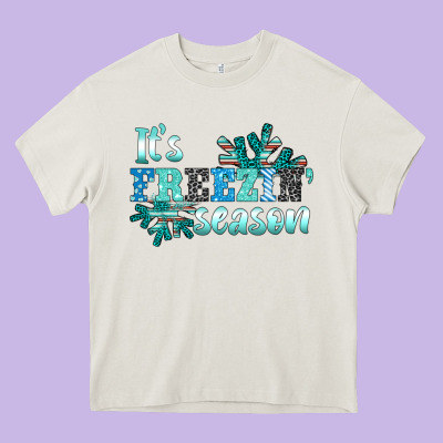 It's Freezin' Season Heavy Core Tee Designed By Adodesignshop