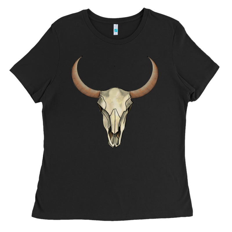 Bull Skull Ladies Tee by AdoDesignShop | Teevron
