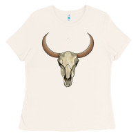 Bone bull skull Ladies Tee - AdoDesignShop