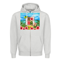 Dove Grey summer nana Zipper Hoodie - TumblerDesignByShophia