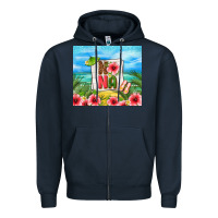 Navy summer nana Zipper Hoodie - TumblerDesignByShophia
