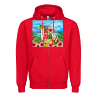 Red summer nana Zipper Hoodie - TumblerDesignByShophia