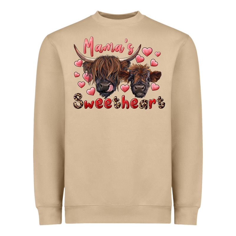 Mama's Sweetheart Highland Cow And Calf Heavyweight Sweatshirt by RanaPortraitStore | Teevron