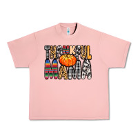 Salmon Thankful Mama Urban Heavy Tee - MaliasSmallBusiness