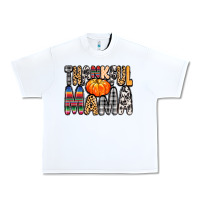 White Thankful Mama Urban Heavy Tee - MaliasSmallBusiness