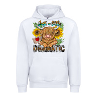 White just a little dramatic Urban Hoodie - CowhideDigitalArt