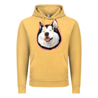 Vintage Mustard husky Vintage Hoodie - Jasminsmagicworld