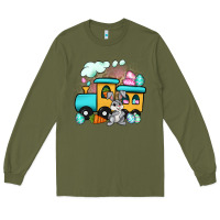 Army Green easter train Long Sleeve Tee - Artiststas